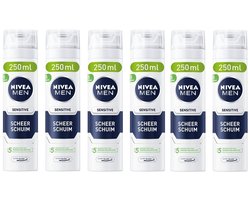 6x Nivea Men Sensitive scheerschuim 200 ml
