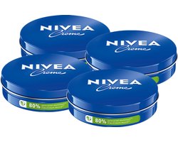 NIVEA Crème Blik - Voor Gezicht, Handen en Lichaam - 48H Hydratatie - Bodycrème - Voordeelverpakking - 4 x 150 ml