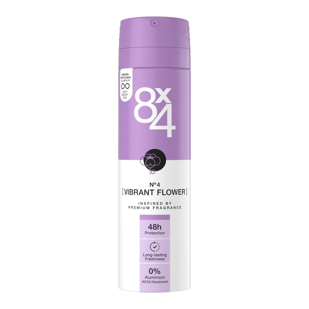 8x4 - Deodorant - Spray - Vibrant Flower - 150ml