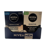 Nivea Men - Display - Aftershave - 5x Protect & Care + 7x Sensitive - 2 Assortimenten - 12 Stuks