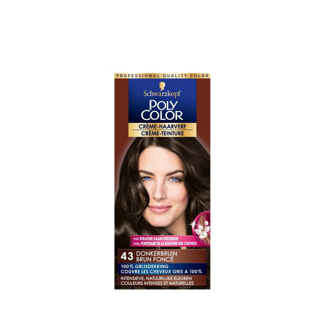 Poly Color - Haarverf - 43 - Donkerbruin - 90ml
