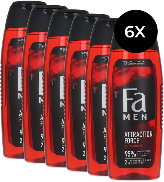 Fa Men - Douchegel - Attraction Force - 6 x 250 ml
