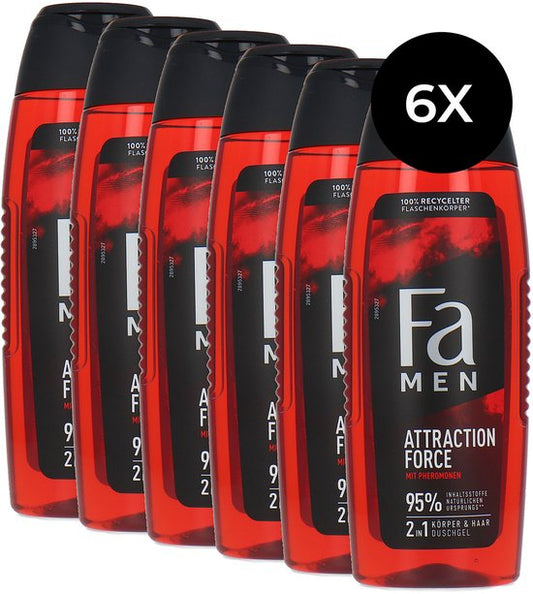 Fa Men - Douchegel - Attraction Force - 6 x 250 ml