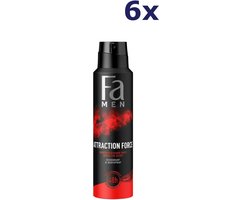 Fa Men Attraction Force Deodorant Spray - 6 x 150 ml