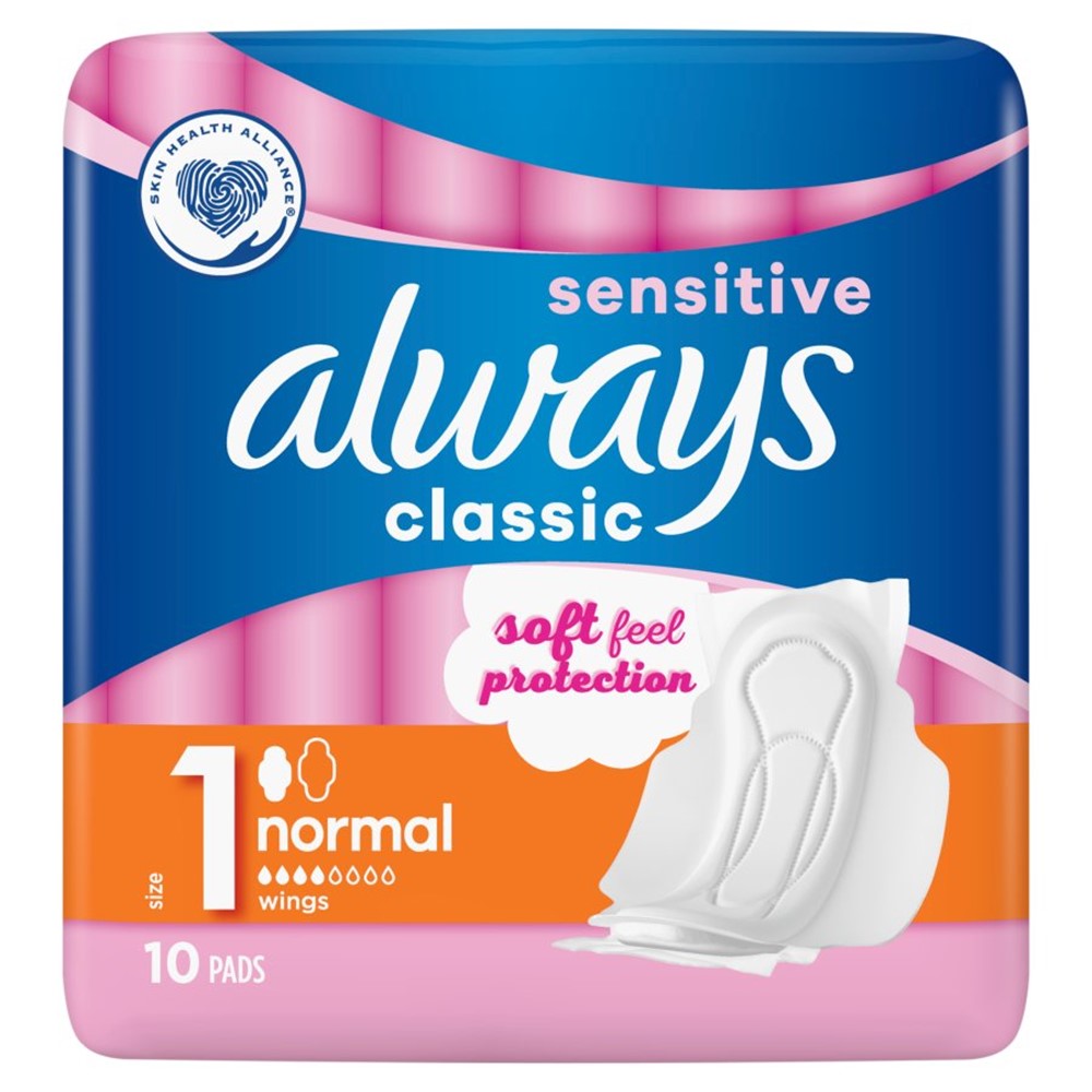 Always Classic - Maandverband - 1 Normal - Sensitive - Soft Feel Protection - 10 Stuks