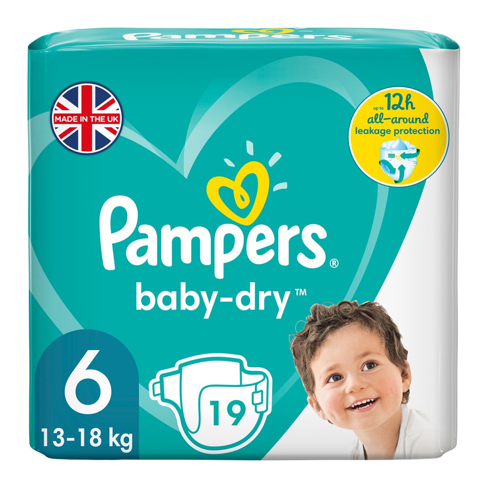 Pampers Baby-Dry - Luiers - Size 6 - 13-18kg - 19 Stuks