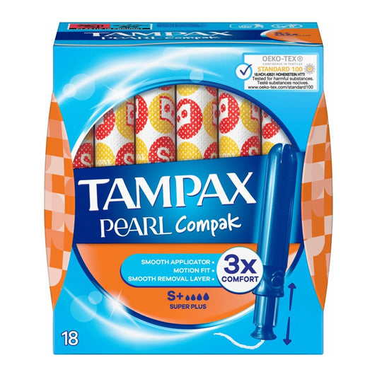Tampax Compak - Tampons - 4 Superplus - Pearl - 18 Stuks