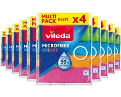 Vileda Microvezeldoek Colors - 10 x 4 stuks - Voordeelverpakking