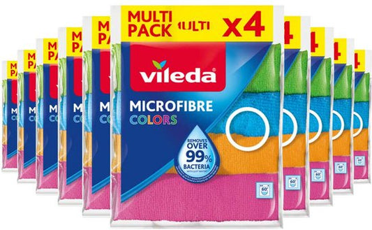 Vileda Microvezeldoek Colors - 10 x 4 stuks - Voordeelverpakking