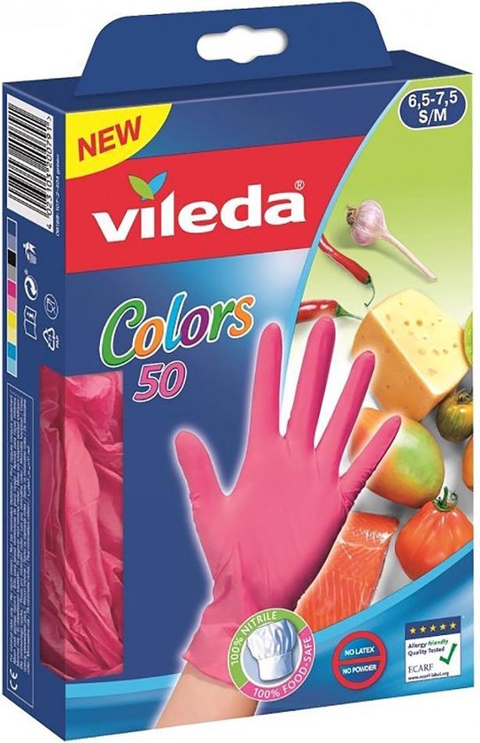 Wegwerphandschoenen Vileda 50 Onderdelen S/M