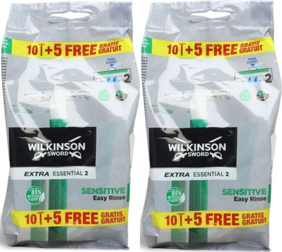 Wilkinson - Wegwerpscheermesjes - Extra Essential 2 - 15st x 2