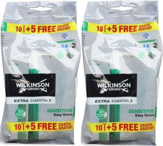 Wilkinson - Wegwerpscheermesjes - Extra Essential 2 - 15st x 2