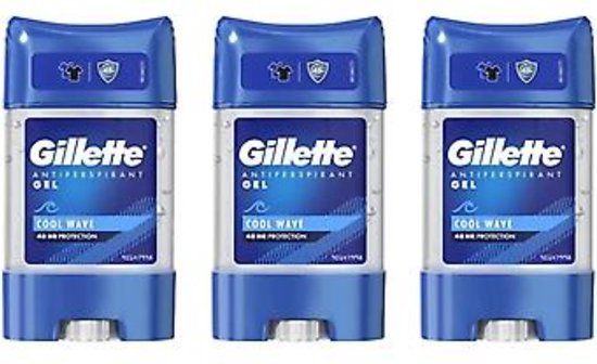 Gillette Endurance Cool Wave Antiperspirant Clear Gel - Deodorant - 3x 70 ml