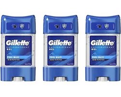 Gillette Endurance Cool Wave Antiperspirant Clear Gel - Deodorant - 3x 70 ml
