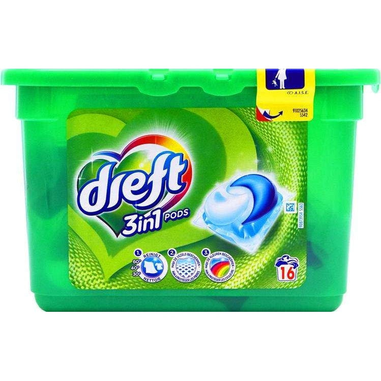 Dreft 3 in 1 Pods - Wasmiddel - Pods - Color - 16Wb/403g