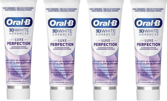 Oral B - Tandpasta - 3D White Luxe - Perfection - 75ml x 4