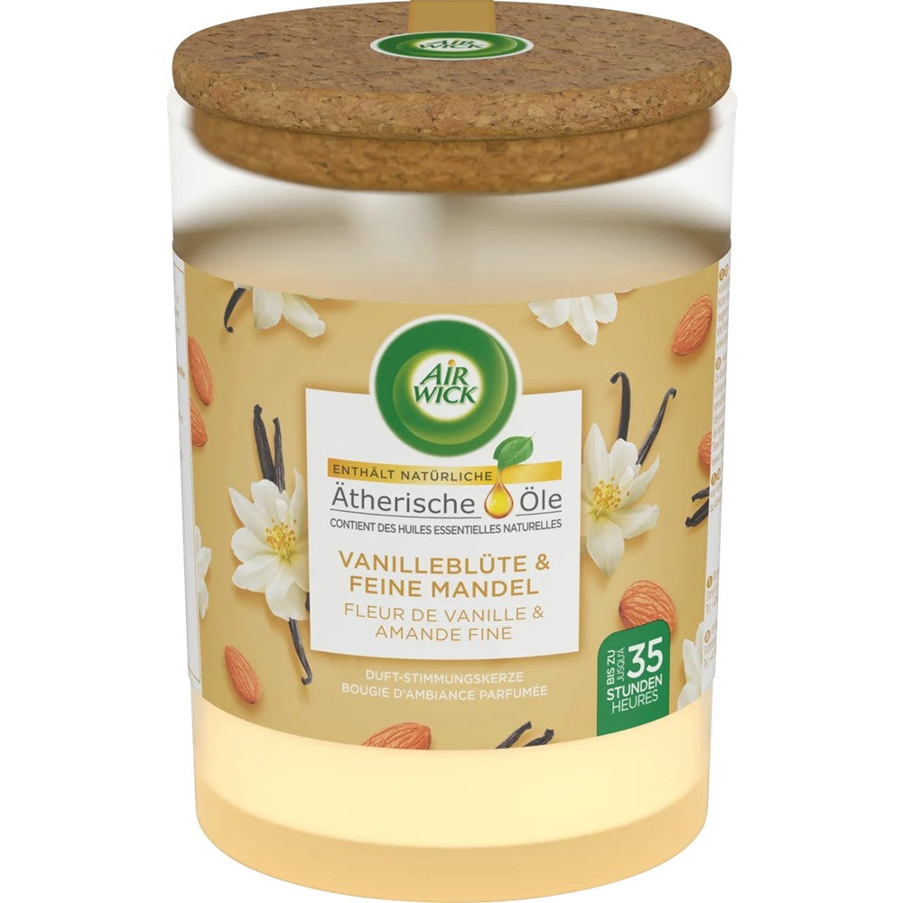 Air Wick - Geurkaars - Essential Oils - Vanillablute & Feine Mandel - 185g