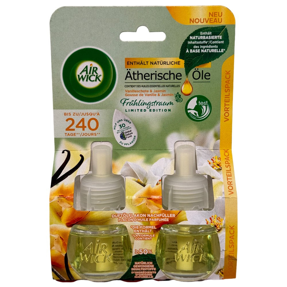 Air Wick - Elektrisch Luchtverfrisser - Navulling - Vanilla Bean & Jasmijn - 2x19ml