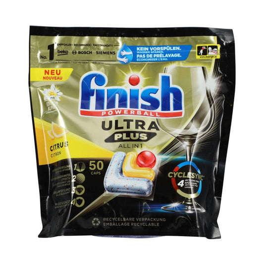 Finish Powerball - Vaatwas - Capsule - Ultra Plus All-in 1 - Lemon - 50Wb/610g