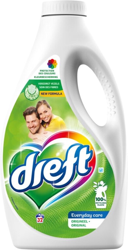 Dreft - Vloeibaar Wasmiddel - Gekleurde Was - Original - 32 Wasbeurten