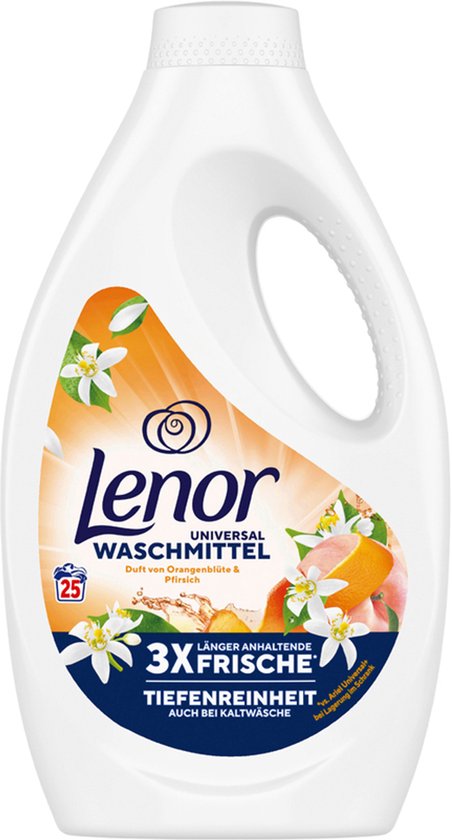 Lenor Wasmiddel Vloeibaar Orange Blossom & Peach - 25 wasbeurten