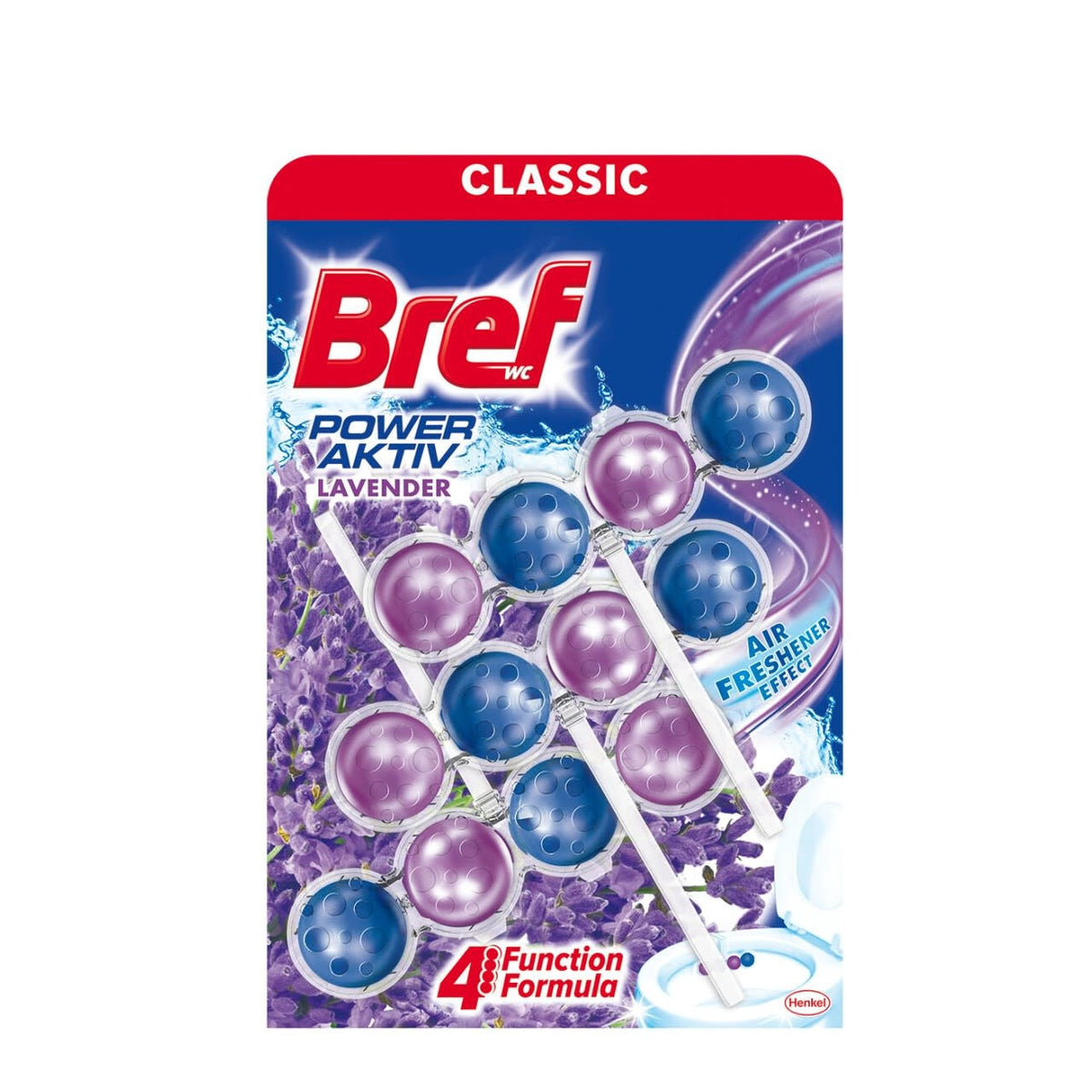 Bref - Toiletblok - Lavender - Power Aktiv - Classic - 3x50g