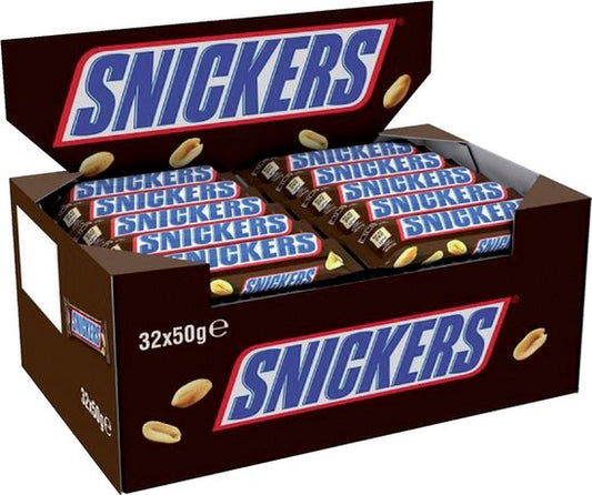Snoep snickers reep 32x50 gram