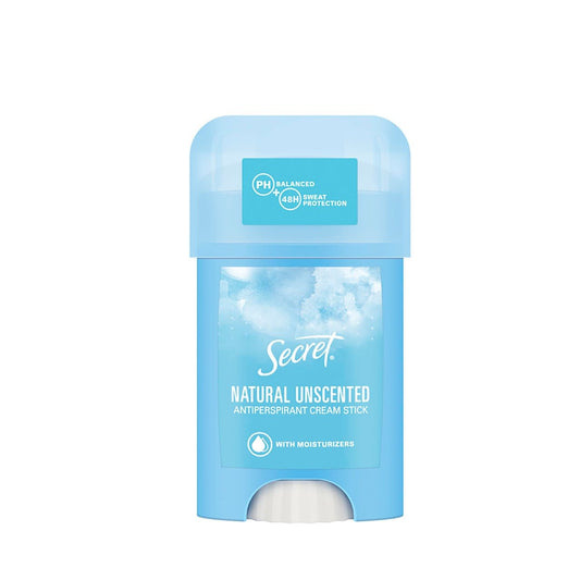 Secret - Deodorant - Stick - Natural Unscented - Anti-Perspirant - Cream Stick - 40ml