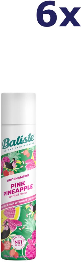 Batiste Droogshampoo Pink Pineapple - 6 x 200 ml - Voordeelverpakking