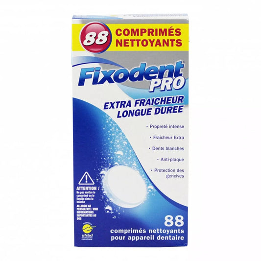 Fixodent - Kunstgebitverzorging - Bruistablet - Extra Fresh - 88 Tabs