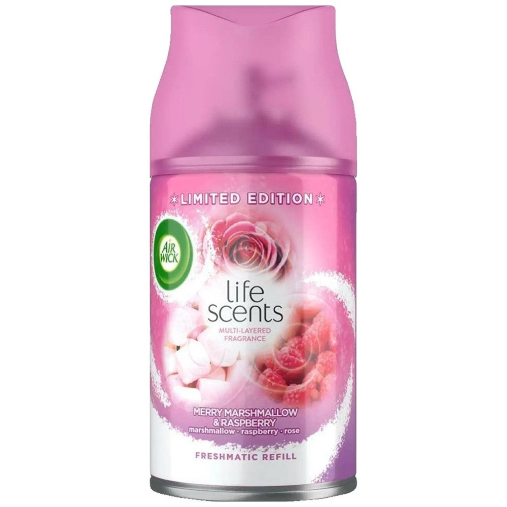 Air Wick - Luchtverfrisser - Navulling - Life Scents - Merry Marshmallow & Raspberry - 250ml