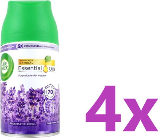 Air wick Freshmatic Max Navullingen – Paarse Lavendel - 4 x 250 ml - Voordeelverpakking