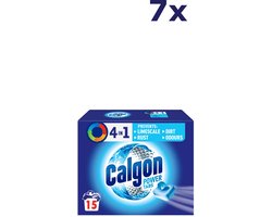 Calgon 3 in 1 Powerball Tabs - Wasmachine Reiniger - 7 x 15 Tabs