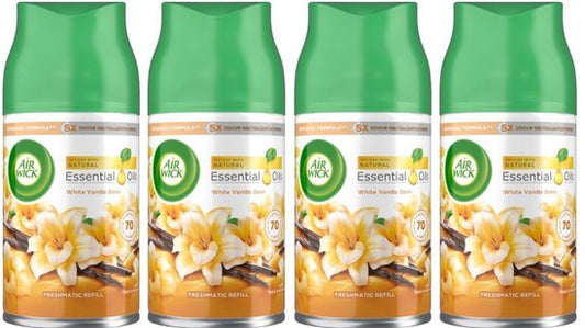 Air Wick - Luchtverfrisser - Navulling - White Vanilla Bean - 250ml x 4