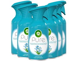 Air Wick Pure Luchtverfrisser – Spring Delight – 6x 250 ml – Frisse Bloemengeur – Geen natte nevel - Voordeelverpakking