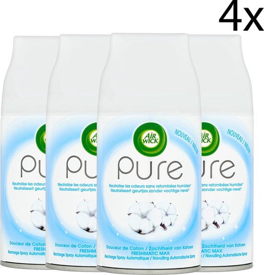 Air Wick Freshmatic Automatische Spray Luchtverfrisser - Soft Cotton - 4 x 250ml
