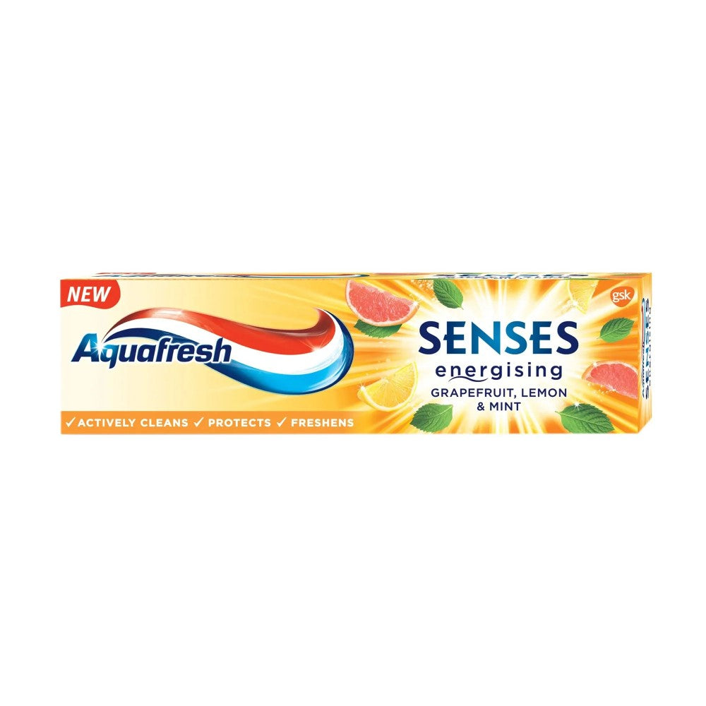 Aquafresh - Tandpasta - Senses Energising - Grapefruit, Lemon & Mint - 75ml