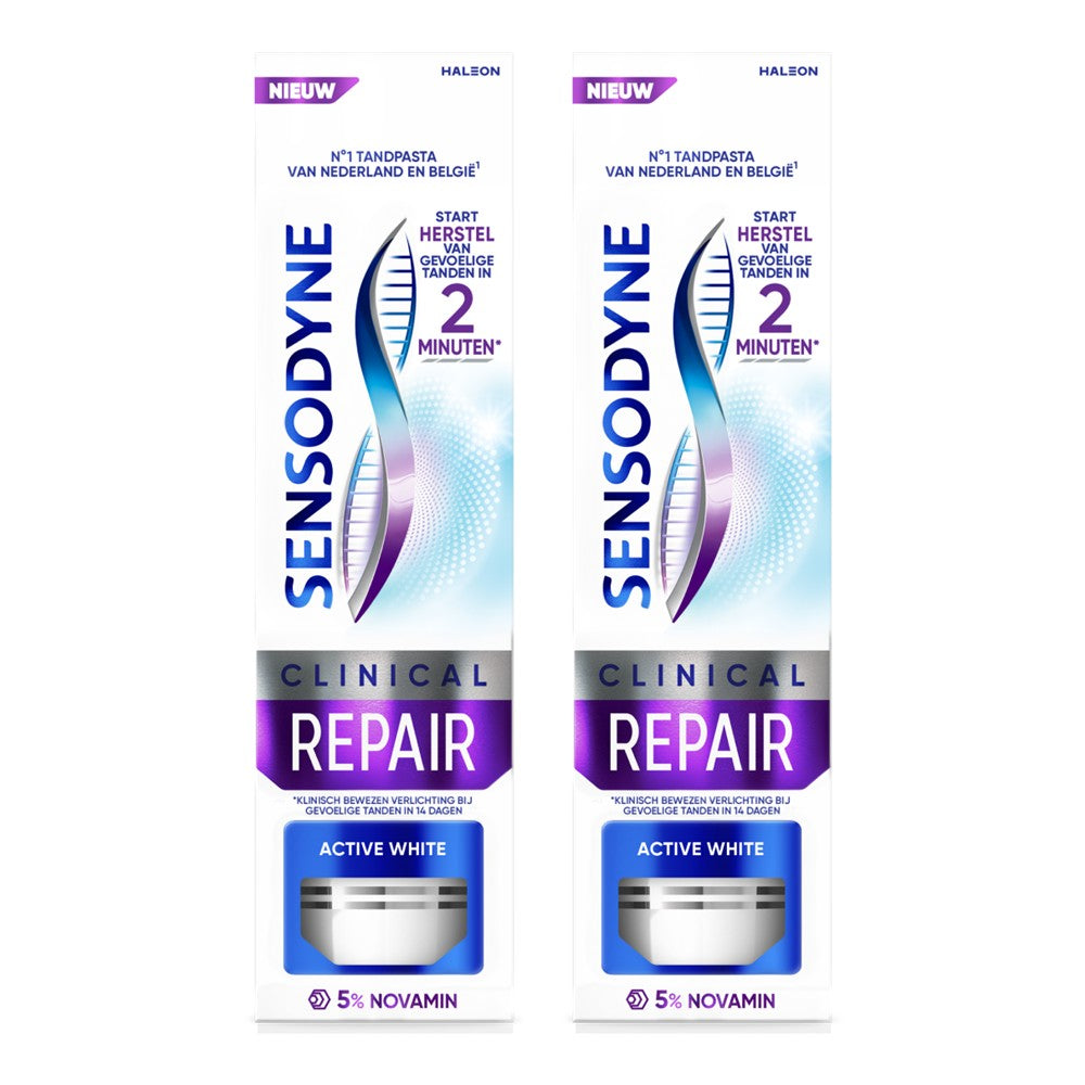 Sensodyne - Tandpasta - Clinical Repair - Active White - 2 x 75ml