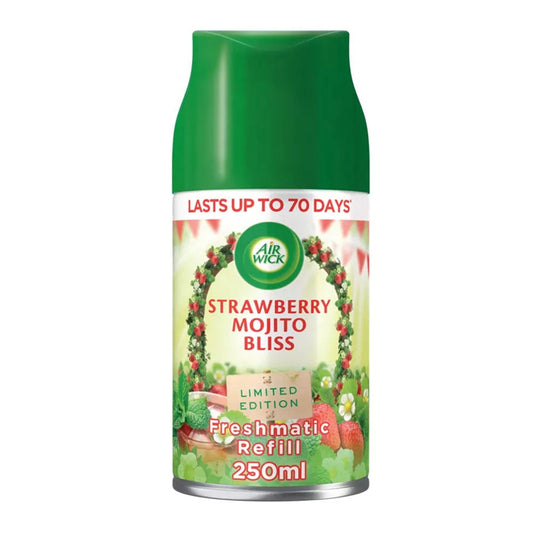 Air Wick - Luchtverfrisser - Navulling - Strawberry Mojito Bliss - Notes of Peppermint - 250ml
