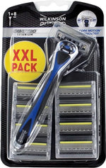 Wilkinson Quattro Titanium - Scheermesjes - Scheermeshouder en scheermesjes - XXL Pack - 8+1