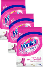 Vanish Oxi Action - Tapijt en Bekledingsreiniger Poeder 820g – Krachtige Vlekverwijderaar tegen Vuil, Geurtjes en Stof voor Tapijt & Stoffen Meubels 3 X 820g