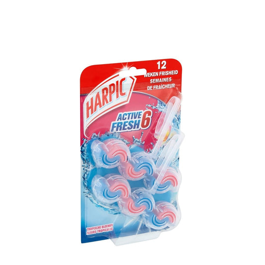 Harpic - Toiletblok - Active Fresh 6 - Tropische Bloemen - 2x39g