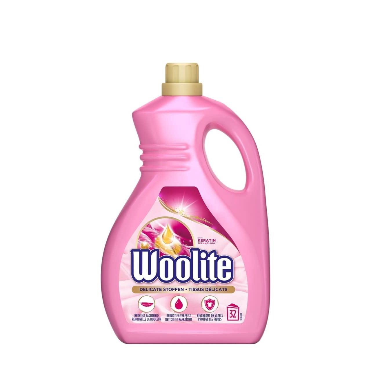 Woolite - Wasmiddel - Vloeibaar - Delicate Stoffen - 32Wb/1,9L