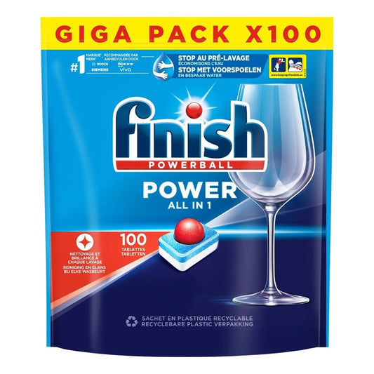 Finish Powerball - Vaatwas - Capsule - Power All-in 1 - 100 Tabs