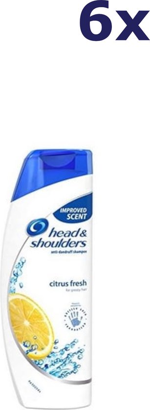 Head & Shoulders Shampoo - Citrus Fresh Shampoo - 6 x 250 ml - Voordeelverpakking
