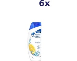 Head & Shoulders Shampoo - Citrus Fresh Shampoo - 6 x 250 ml - Voordeelverpakking