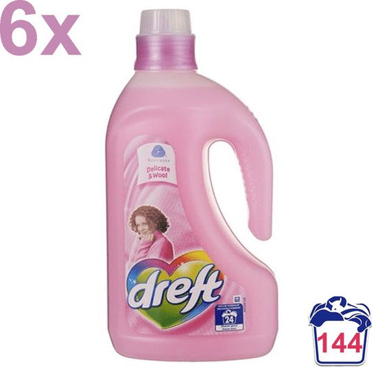 Dreft - Delicate & Wool - Vloeibaar Wasmiddel - 8,64L - 144 Wasbeurten - Voordeelverpakking