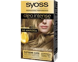 Syoss Oleo Intense 7-10 Haarverf - Natuurlijk Blond - Permanente Haarkleuring - Ammoniakvrij - Met Voedende Oliën - 100% Grijsdekking - Langdurige Kleur - 1 stuk