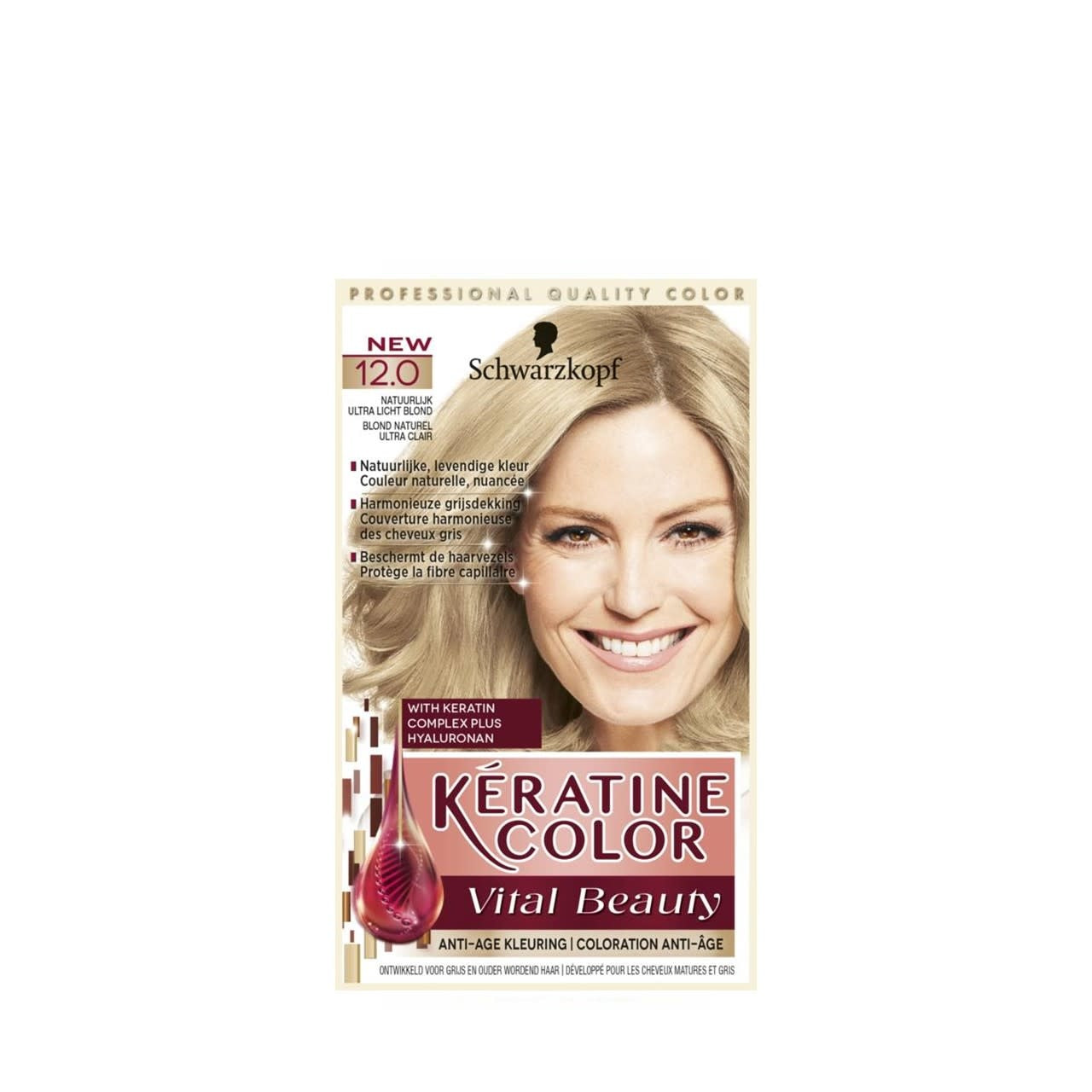 Schwarzkopf Keratine Color - Haarverf - 12.0 - Natuurlijk Ultra Licht Blond - 154,5ml