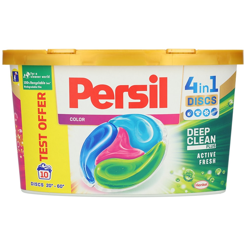 Persil - Wasmiddel - Pods - 4in1 Discs - Color - Deep Clean Plus - Active Fresh - 10Wb/250g